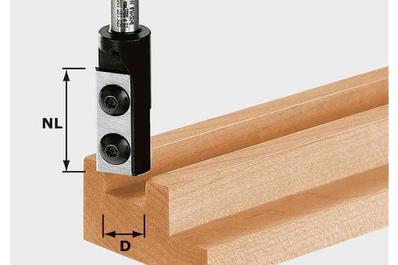 Фреза пазовая прямая FESTOOL d-10х25 мм, хв. 8 мм, сменные ножи (491079)