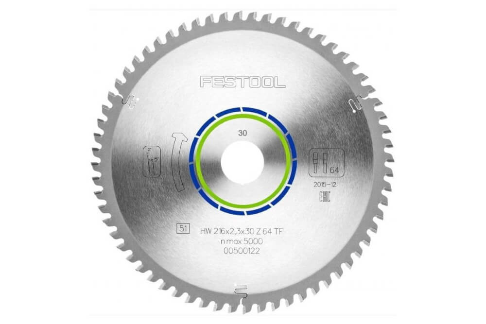 Диск пильный по алюминию FESTOOL 216х30х64T (500122)