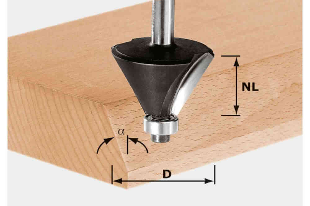 Фреза кромочная фасочная FESTOOL d-36, хв. 8 мм (491025)