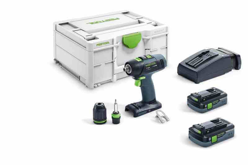 Шуруповерт Festool T 18+3 HPC4,0 I-Plus (576446) [18В, 2x4,0 Ач, кейс]