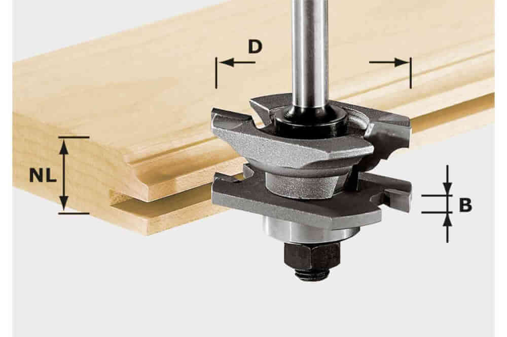 Фреза фигирейная горизонтальная пазовая FESTOOL d-46мм, хв.8 мм (490645)