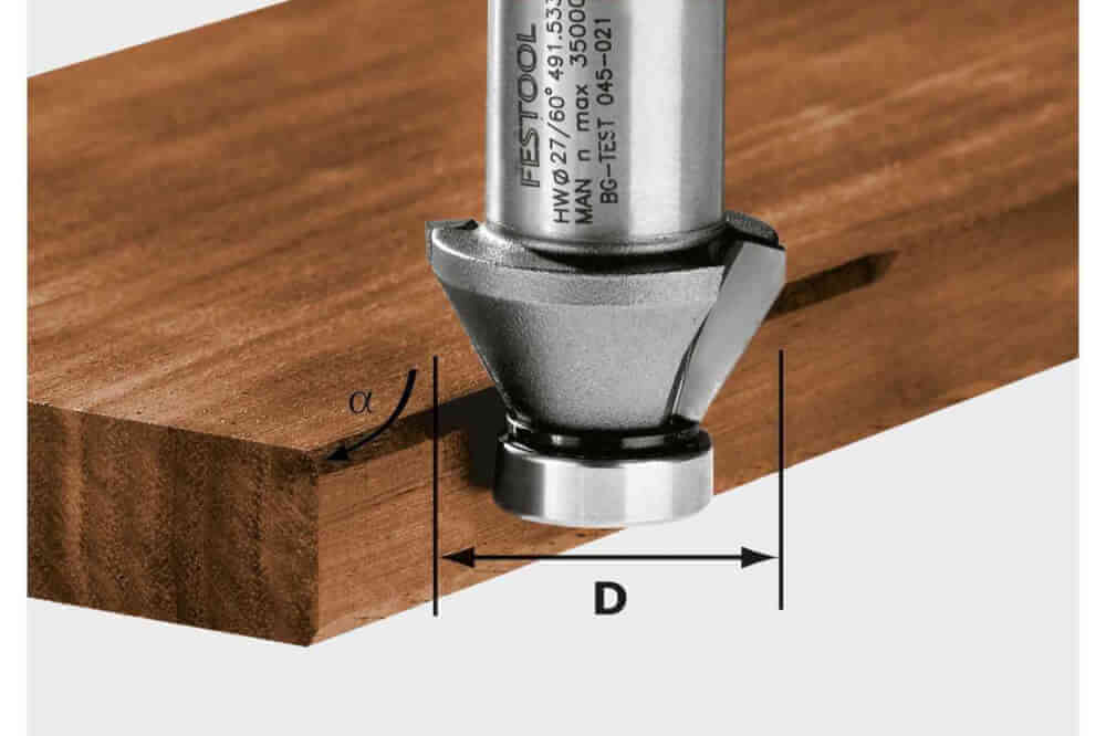 Фреза кромочная фасочная FESTOOL d-27, 60° (491533)