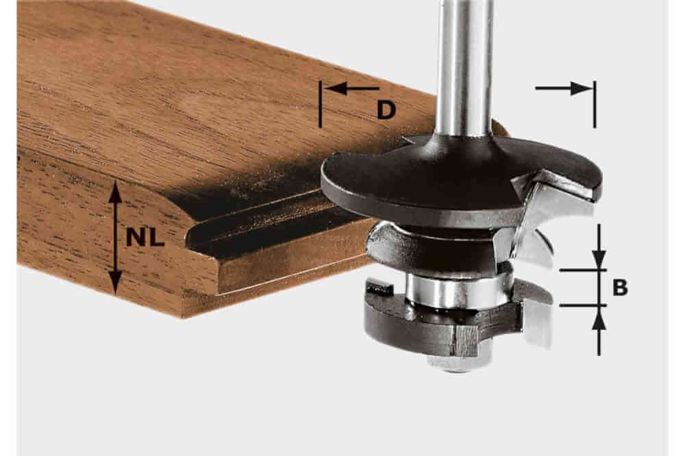 Фреза фигирейная горизонтальная гребневая FESTOOL d-43мм, хв.8 мм (491130)