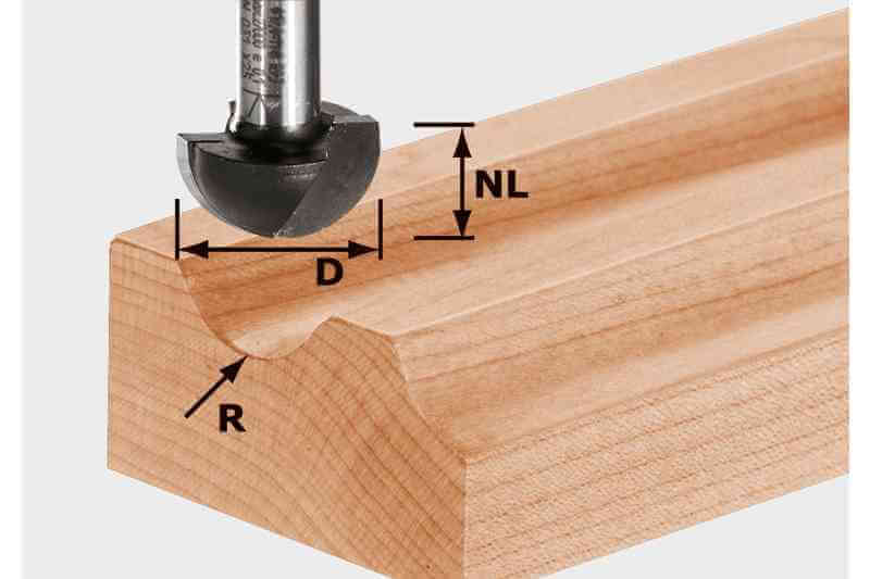 Фреза пазовая галтельная FESTOOL d-8х8 мм, хв. 8 мм (490983)