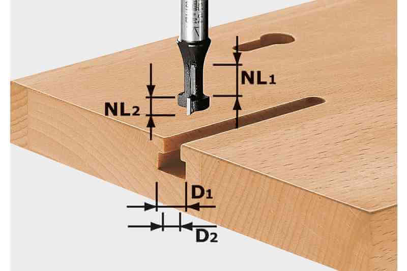 Фреза пазовая Т-образная FESTOOL d-10.5х13 мм, хв. 8 мм (491035)